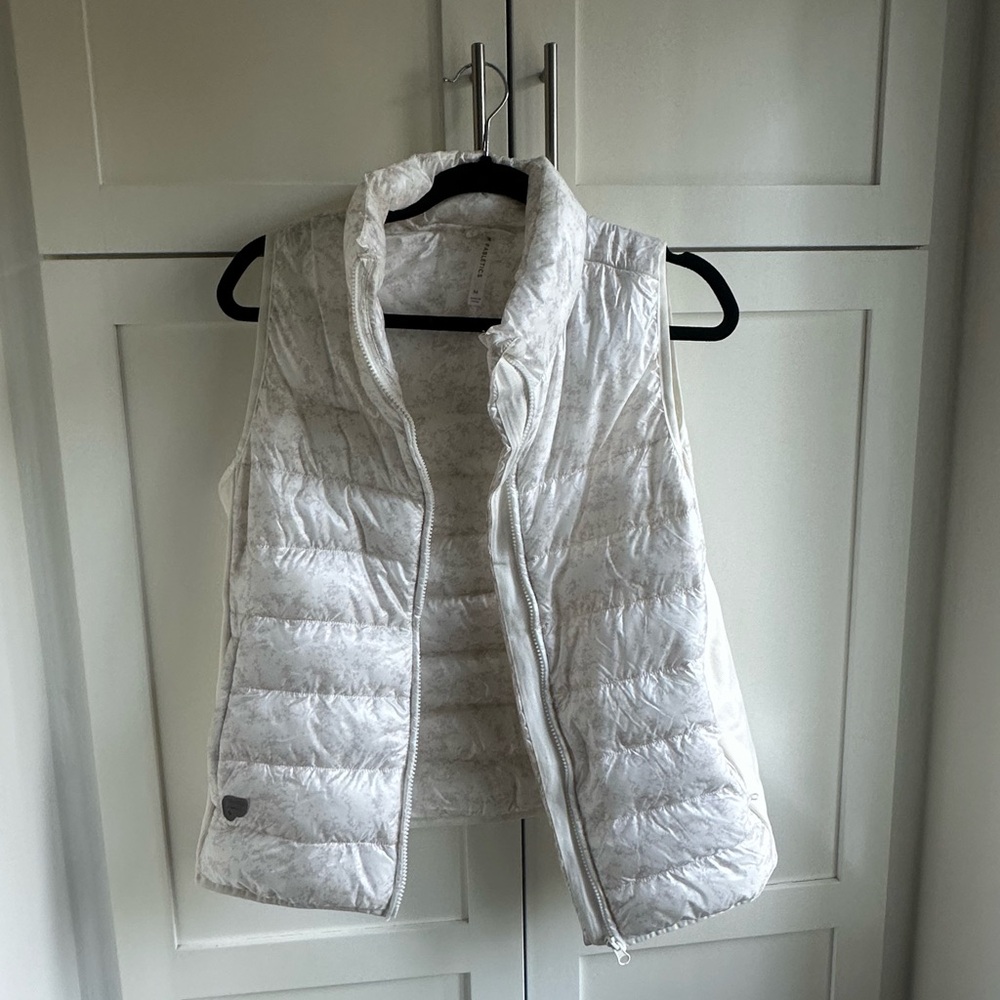 Women's White Quilted Vest